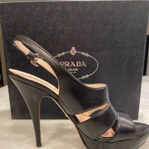 Prada Cazature Donna platform sandals.  Size 38.5.  In very good condition.